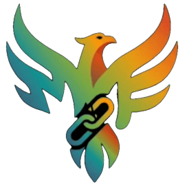 Phoenix symbol with broken chain, representing recovery and renewal